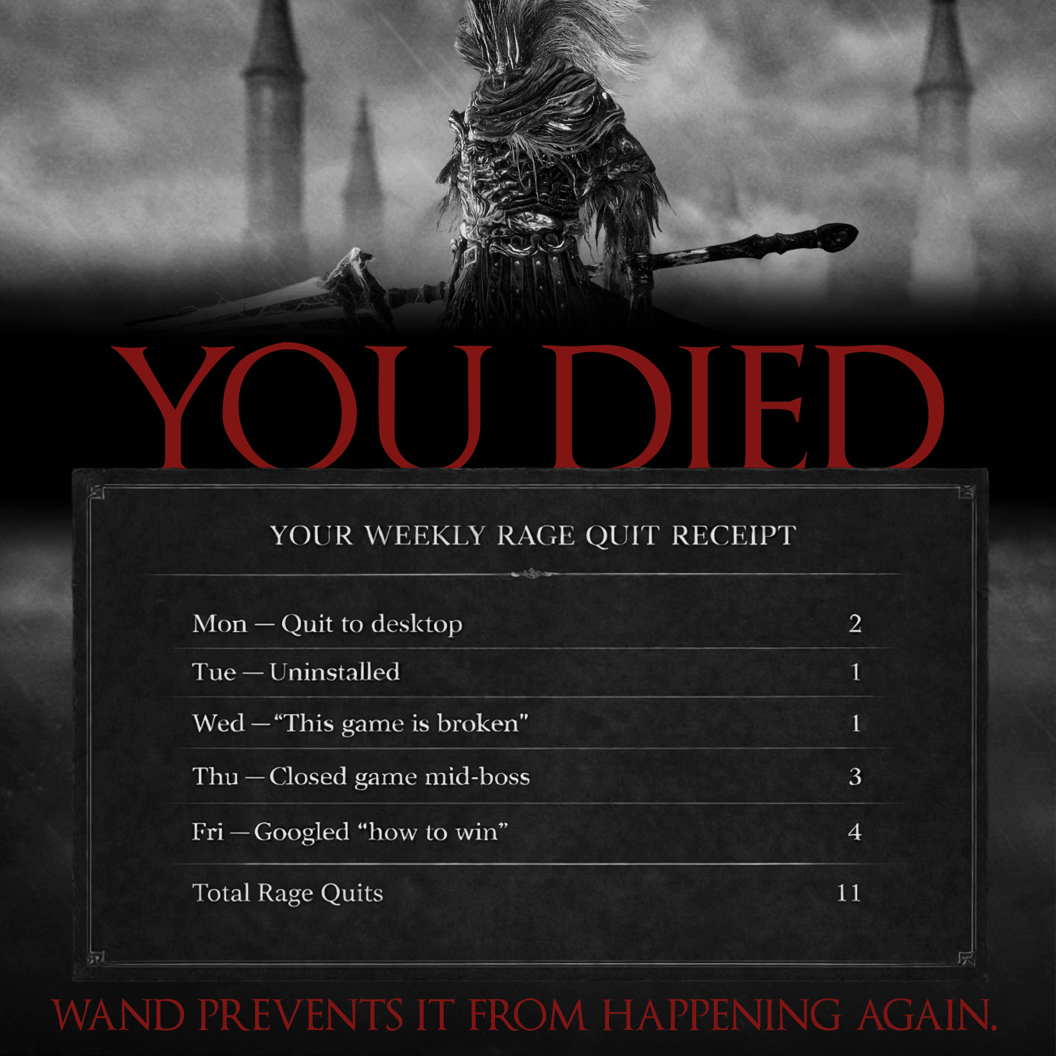 A brutally honest receipt tallies the quits, deaths, and desperate searches behind another week of gaming.